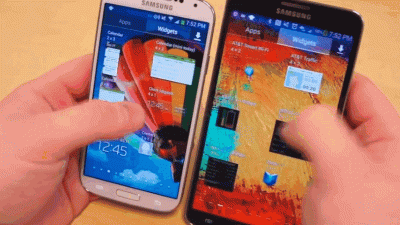 Galaxy Note 3 vs Galaxy S 4 비교 동영상