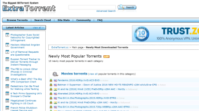 http://extratorrent.cc/ 영화 토랜토/ torrent 검색 serach