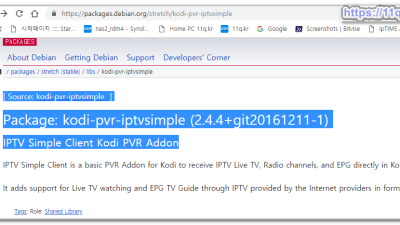debian9 kodi addon 설치하기 pvr iptv simple client 설치 하기(성공)
