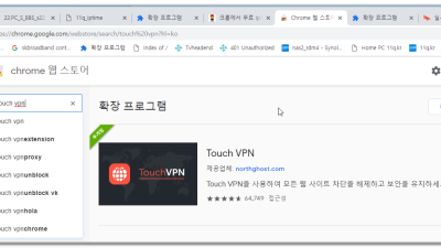 touch vpn 사용 방법 / 크롬에서 우회 접속 방법