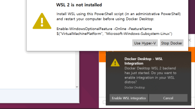 wsl 2 is not installed 는 무엇이 문제인가
