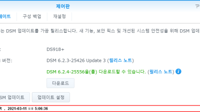 시놀로지 DSM Version: 6.2.3-25426 Update 3 에서 PHP.INI 수정 홈페이지 첨부 용량 수정 확장 하기