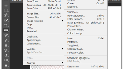 포토샵 칼라가 변경되지 않는 파일  회색으로만 변경된것  칼라 색상 변경 방법
