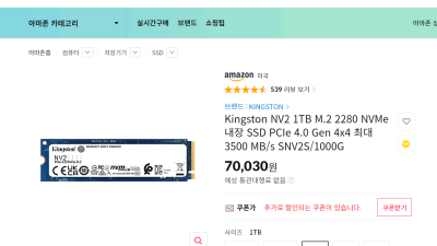 ●  킹스톤 M.2 2280 NVMe SSD PCle 4.0 구입  USB 장착  Speed 벤치마킹 및 저장장치 속도측정하기