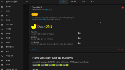 ● HA작업) duckdns.org의 homeassistant 의 Sub도메인 설정하기