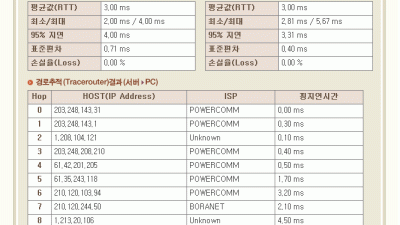 가장 간단한 인터넷 속도측정/internet speed test/나의 인터넷 속도 점검